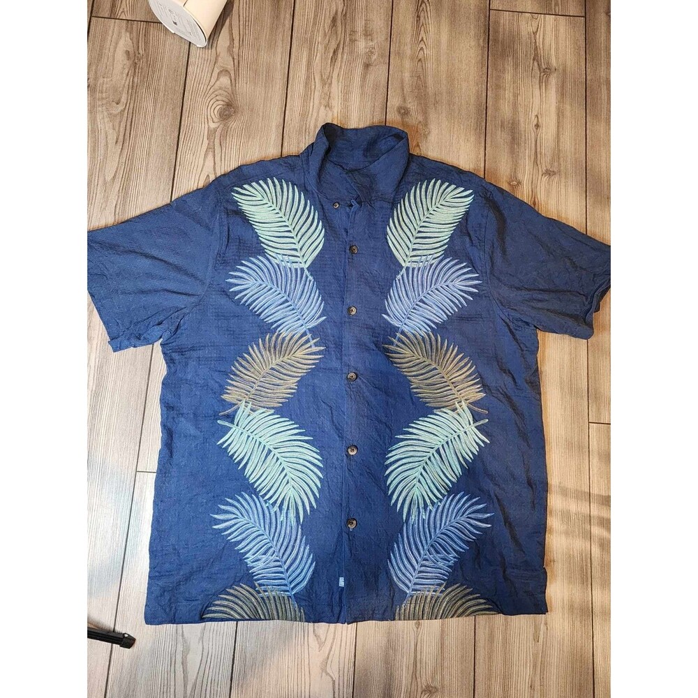 Men's Tommy Bahama | Frond-Cisco Camp Shirt | Bering Blue XL